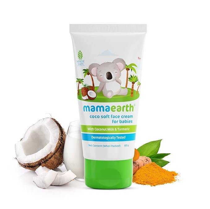Mamaearth Coco Soft Face Cream With Coconut Milk & Turmeric For Babies, For All Skin Type- 60g - Image 2